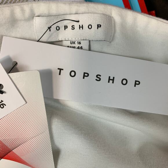 Rachel Roy Blue Bikini Bottom Tropical LARGE Hipster Modest Brief Palm Tree NEW - Picture 6 of 8